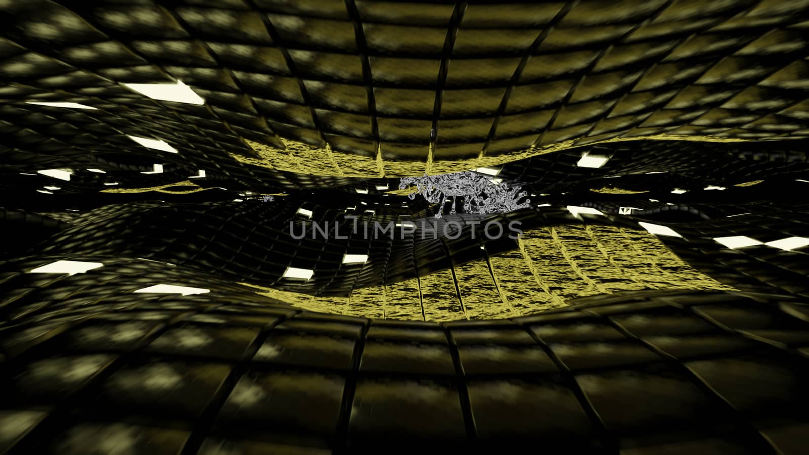 3d render ,yellow golden green,Sci-Fi,Abstract texture brick block background by pickaalo