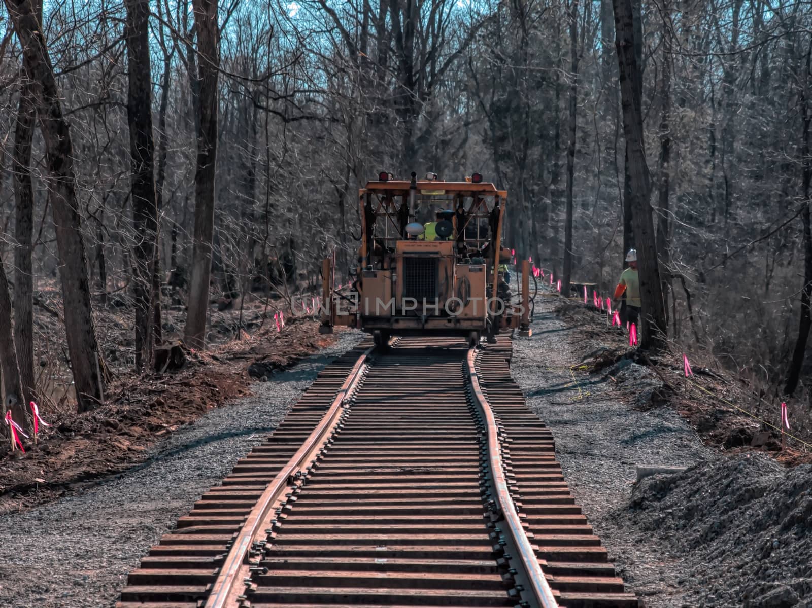 New Rail Road Track on 1830's Right of Way