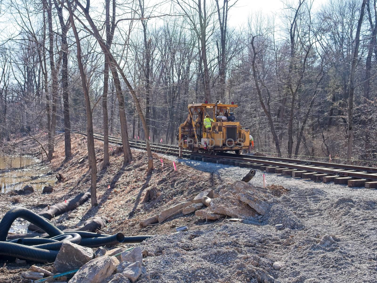New Rail Road Track on 1830's Right of Way