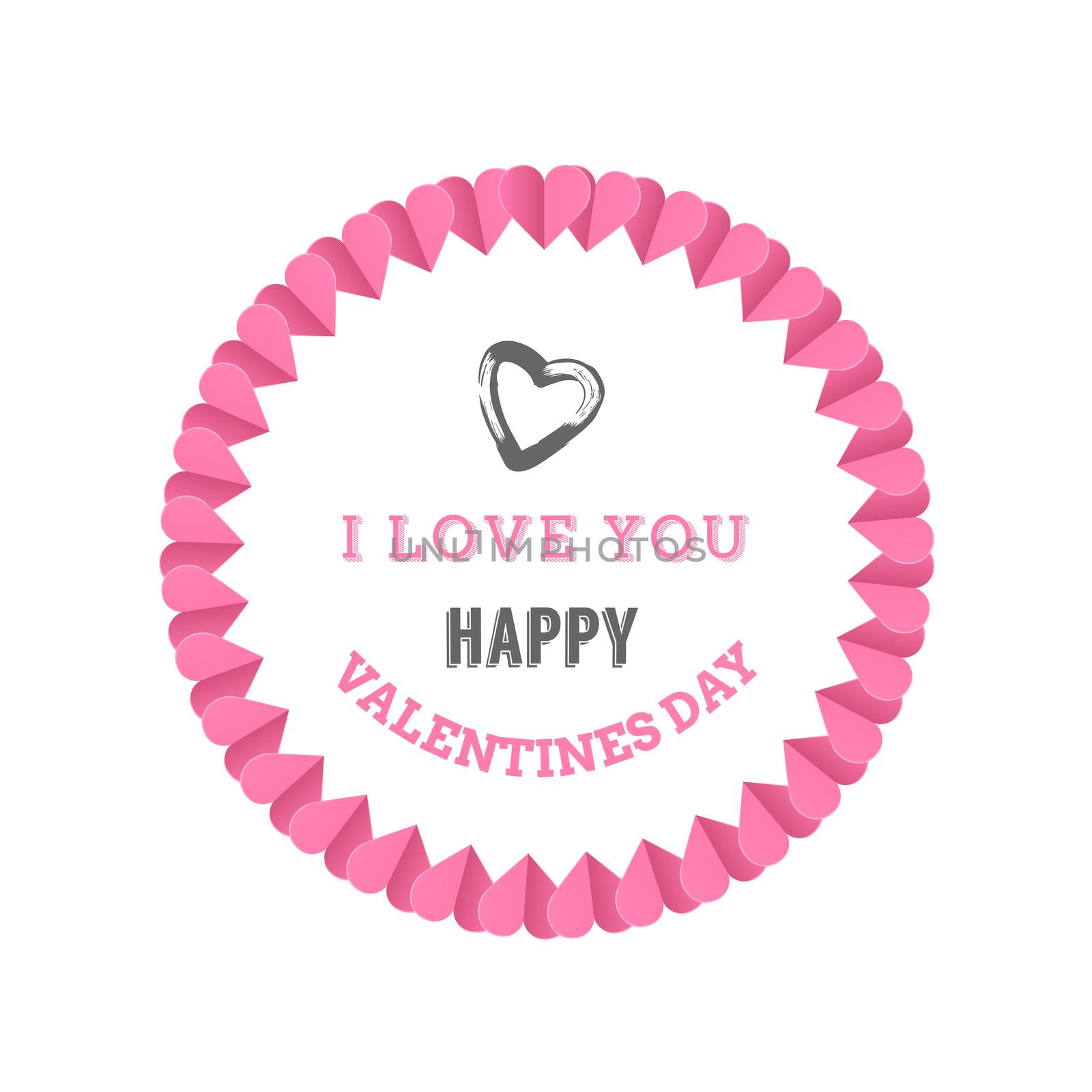 Digitally generated Valentines day vector