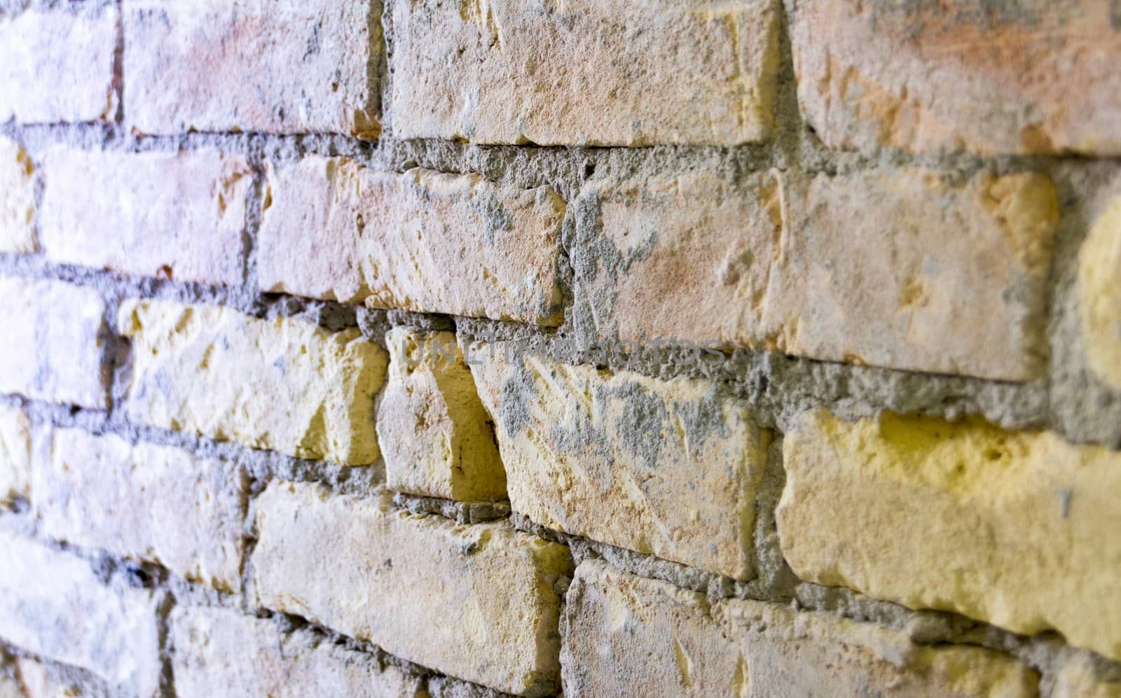 Photograph of a brick wall texture or background