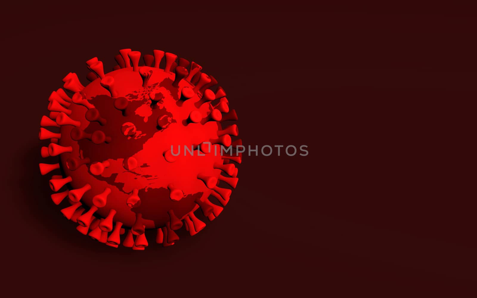 Coronavirus COVID-19 infection desease America Earth 3D isolated concept