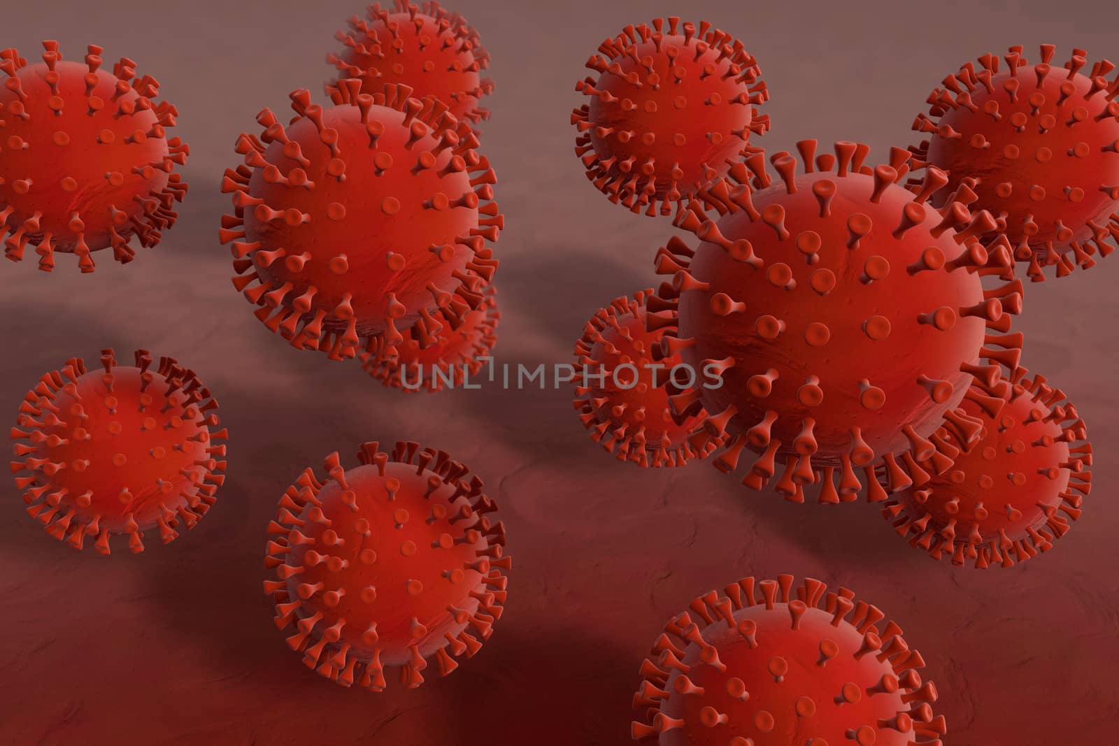 Coronavirus COVID-19 infection desease background 3D concept
