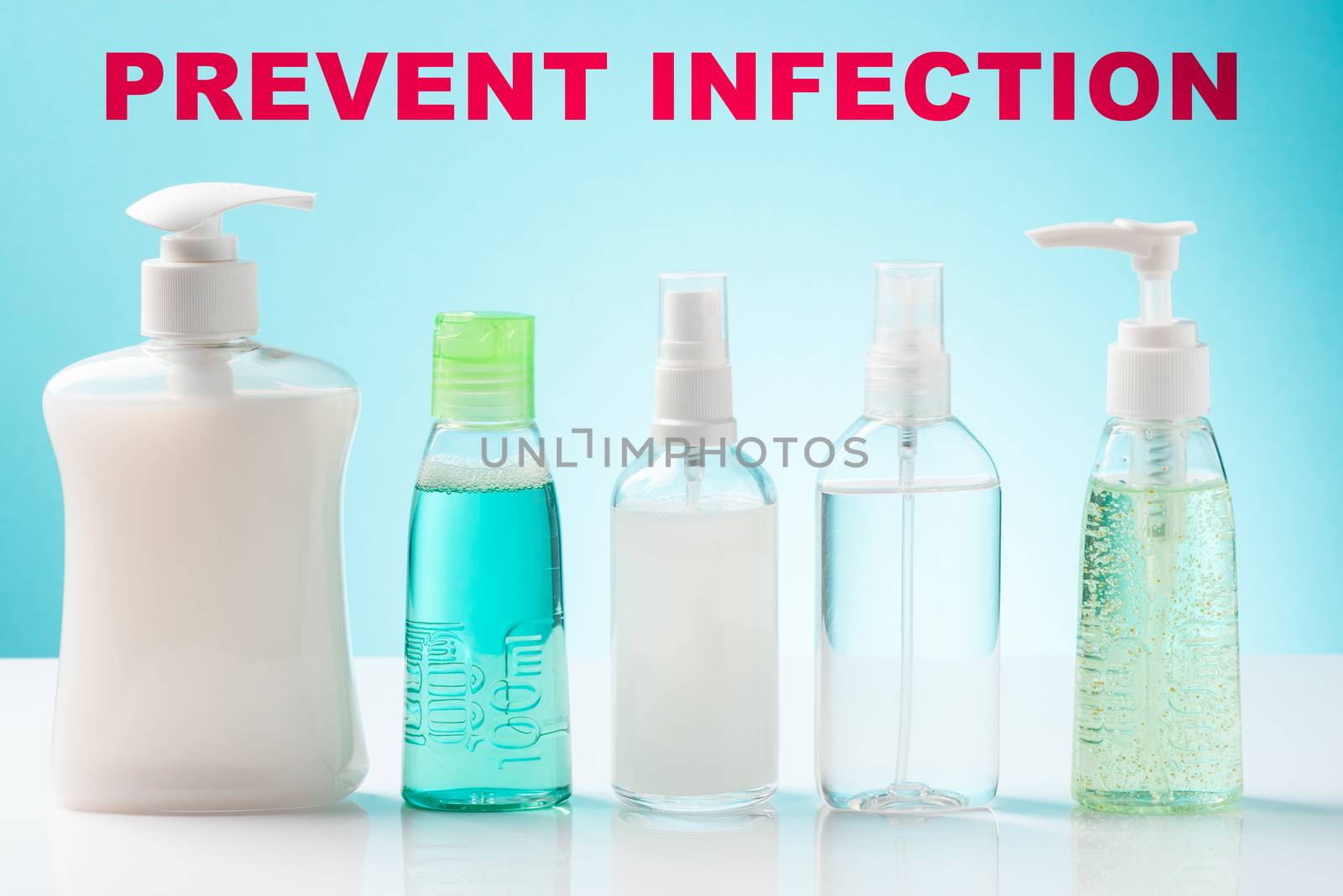 Hand Sanitizer Gel Products for Personal Hand Hygiene in Pandemic Coronavirus Outbreak.