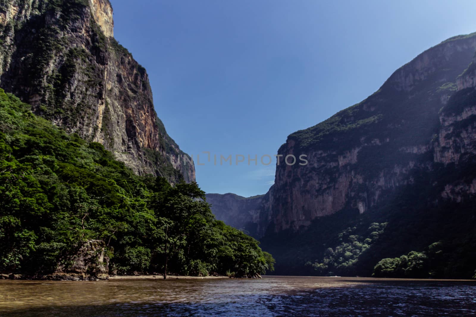 Detail photograph of Sumidero canyon in Chiapas Mexico