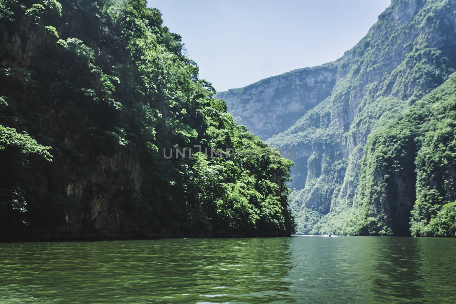 Detail photograph of Sumidero canyon in Chiapas Mexico