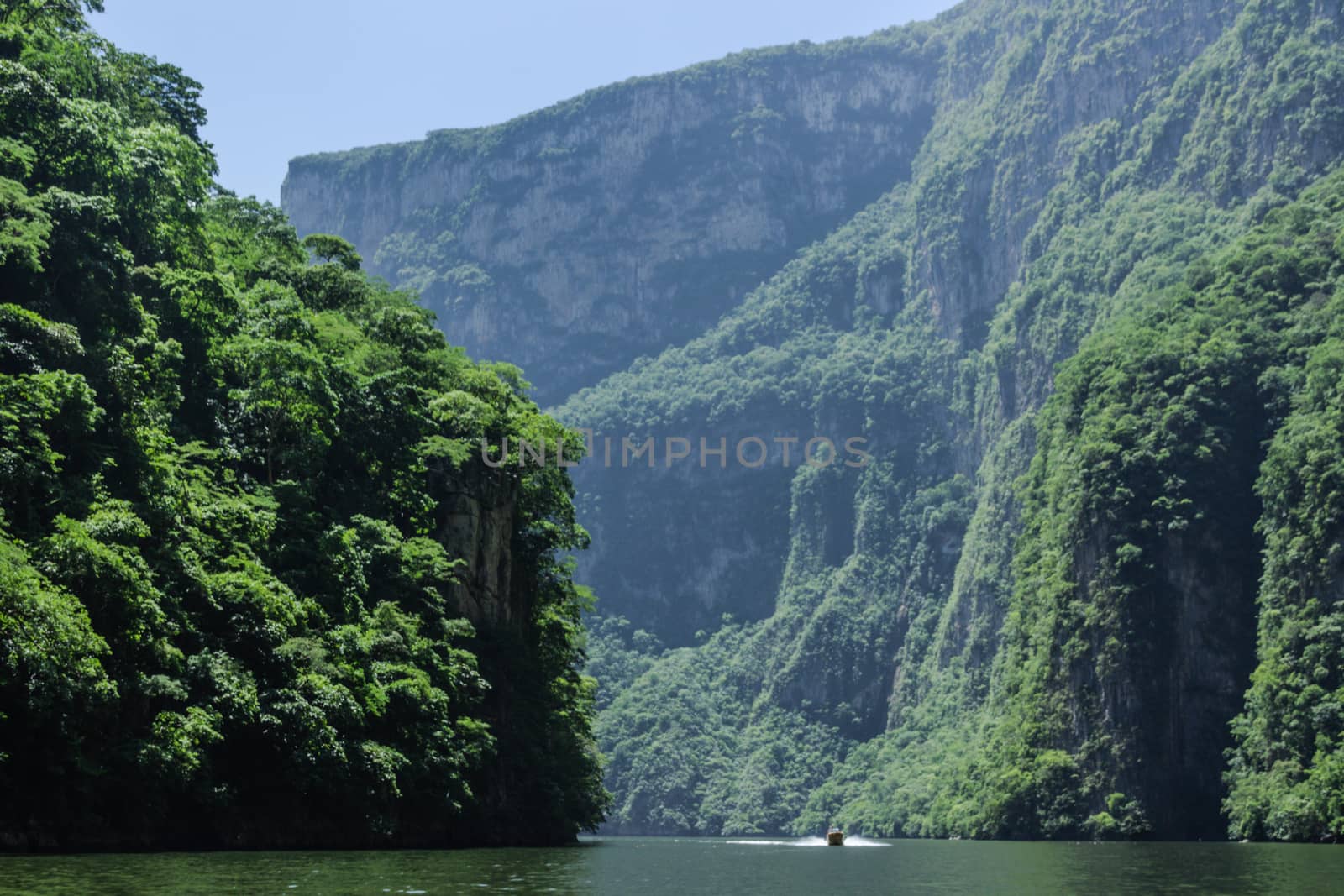 Detail photograph of Sumidero canyon in Chiapas Mexico