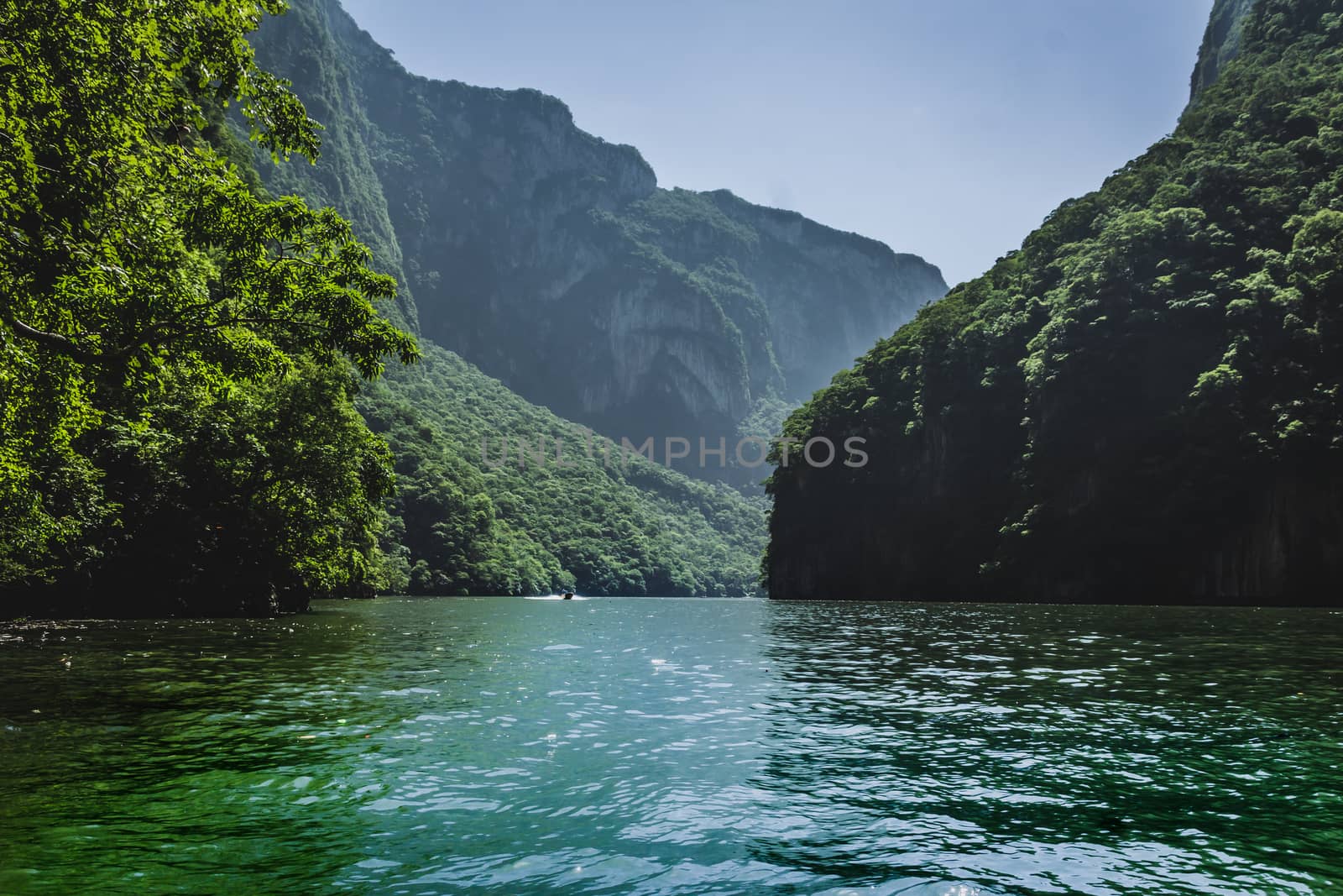 Detail photograph of Sumidero canyon in Chiapas Mexico