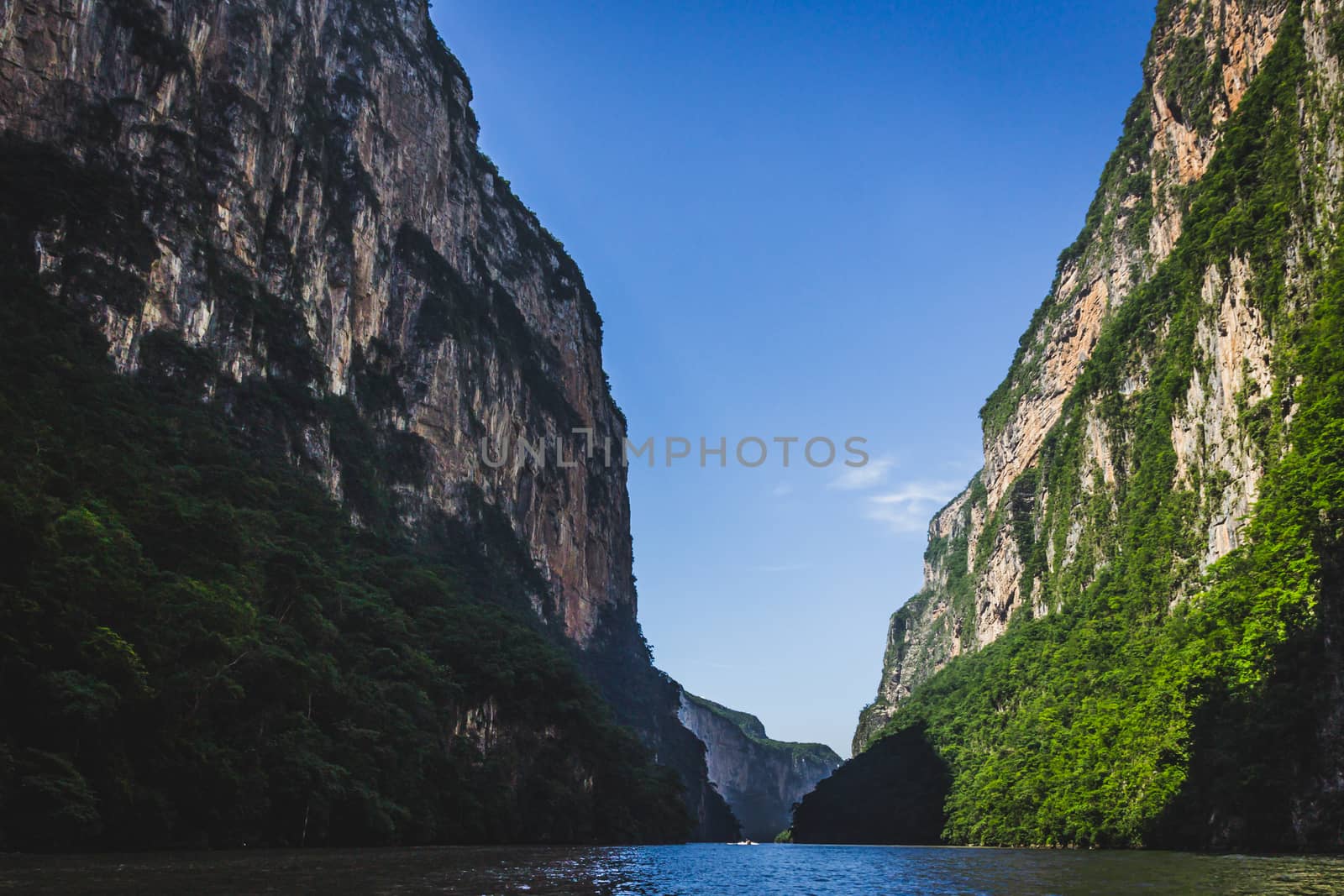 Detail photograph of Sumidero canyon in Chiapas Mexico