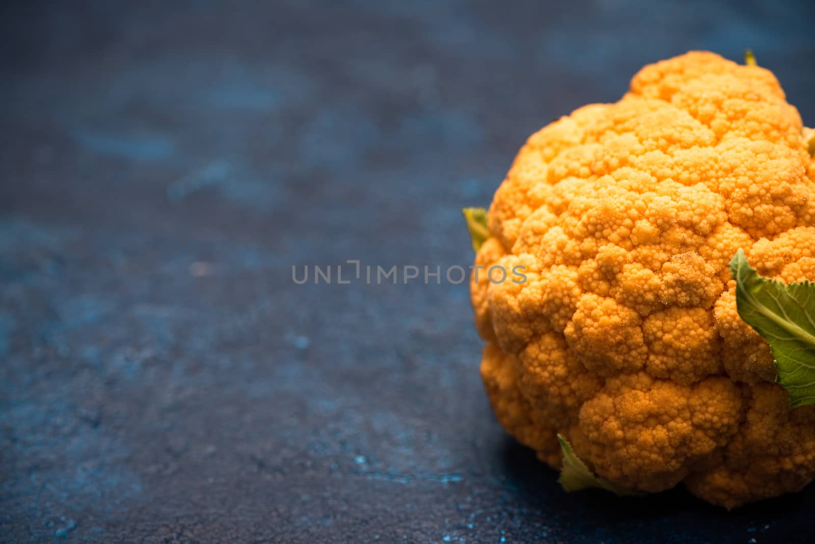 Yellow Cauliflower Cabbage on Vibrant Background by merc67