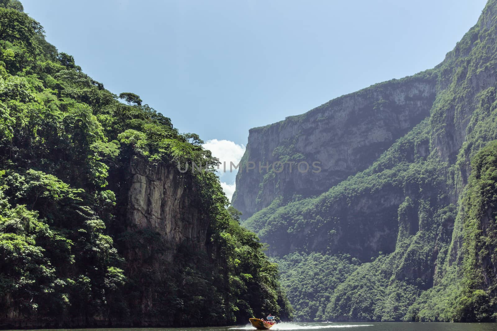 Detail photograph of Sumidero canyon in Chiapas Mexico