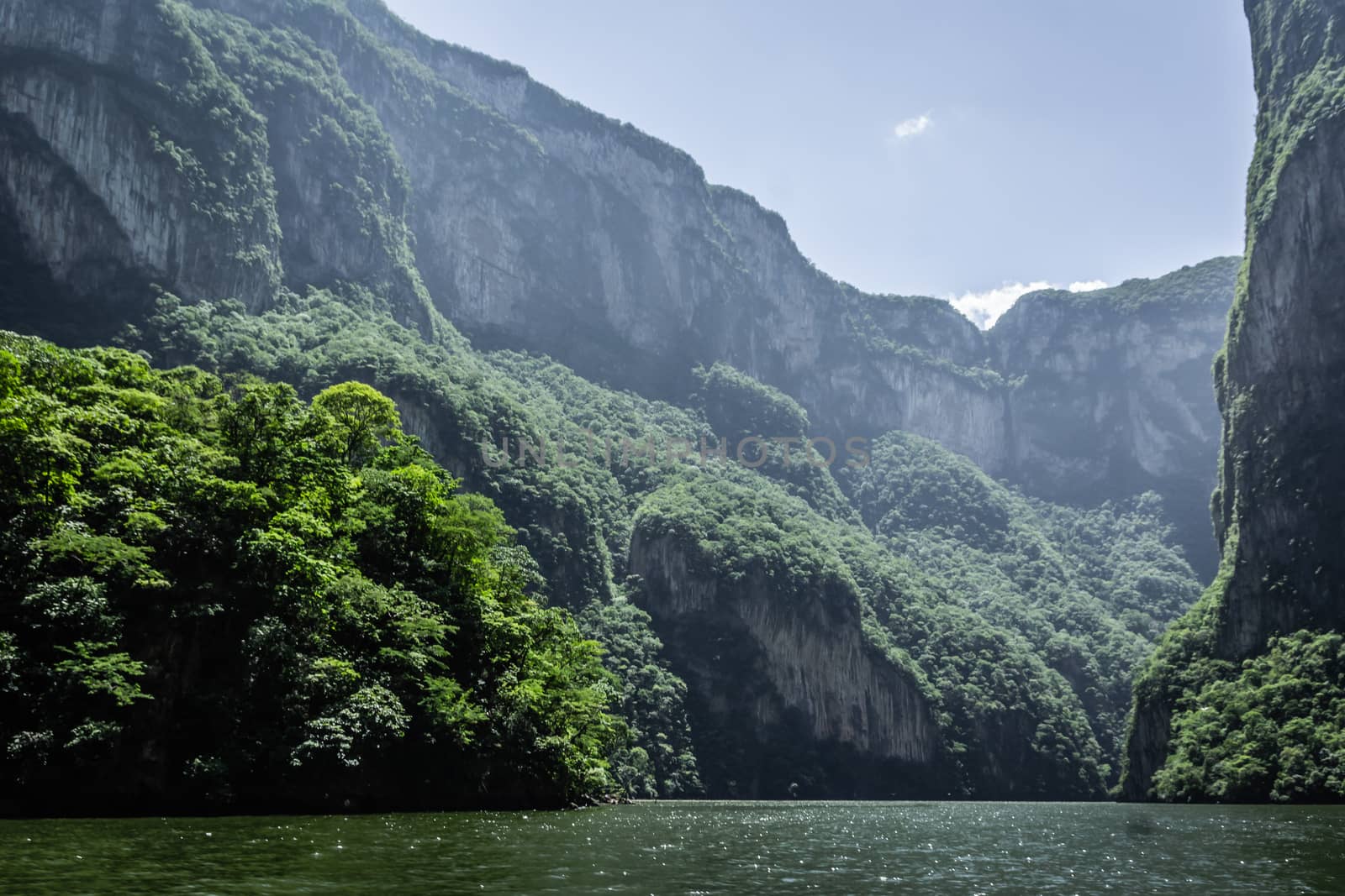 Detail photograph of Sumidero canyon in Chiapas Mexico