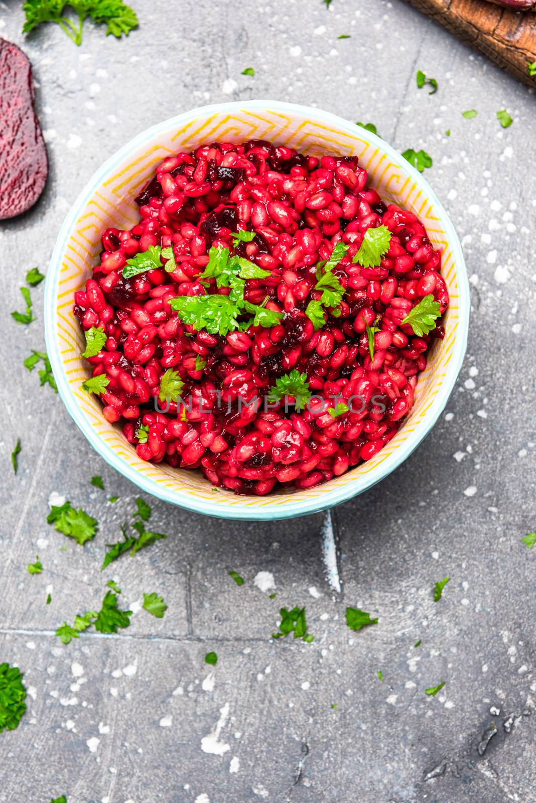 Beetroot and Parsley Buckwheat Groat Dish. Clean Eating. Plant D by merc67