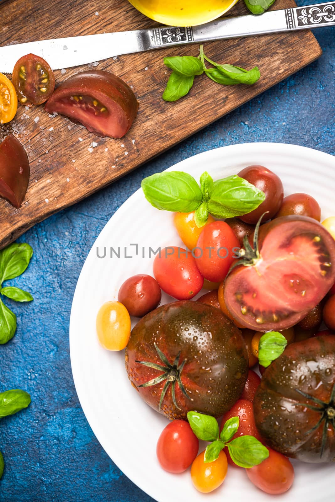 Vibrant Fresh Tomatoes. Vegan Food Market Fresh. Colorful Tomato by merc67