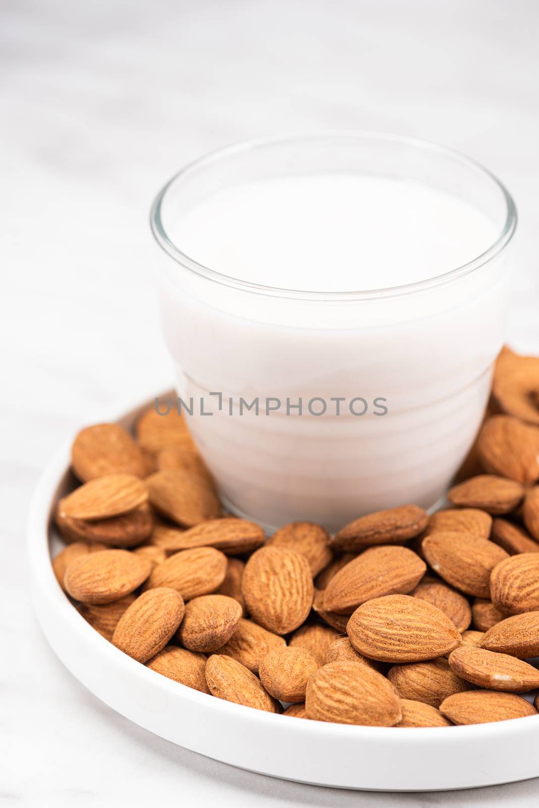 Almond Milk. Alternative Non Dairy Oraganic Milk. Plant Based Food.
