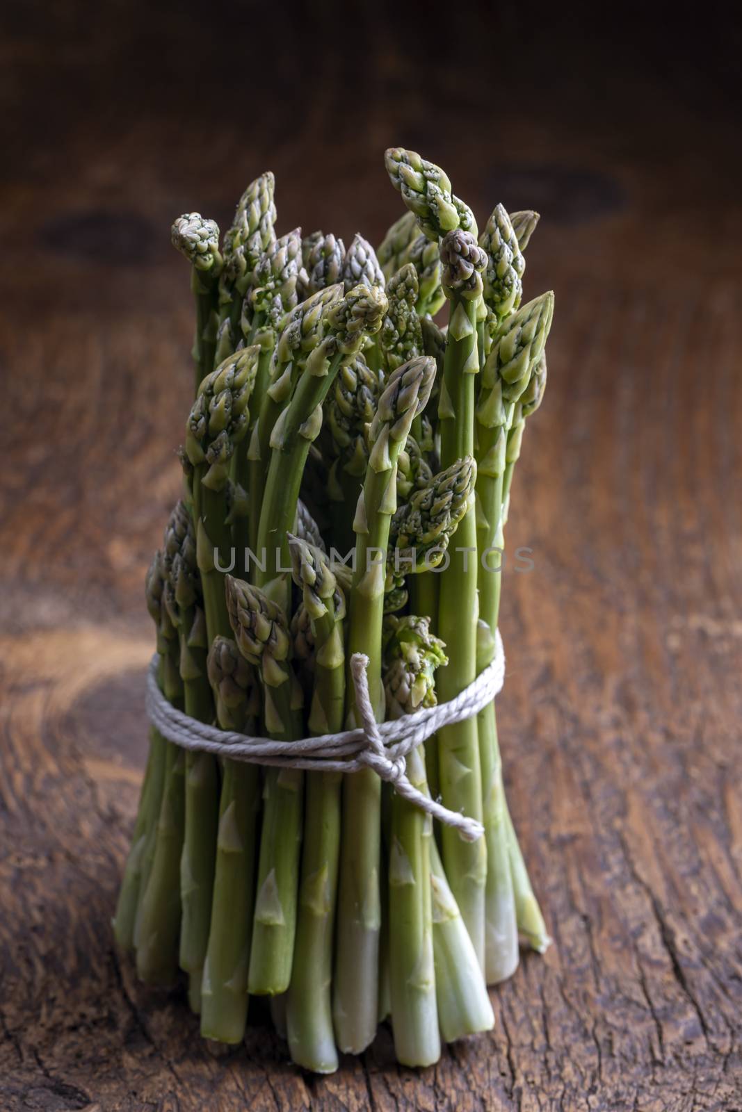 fresh green asparagus by bernjuer