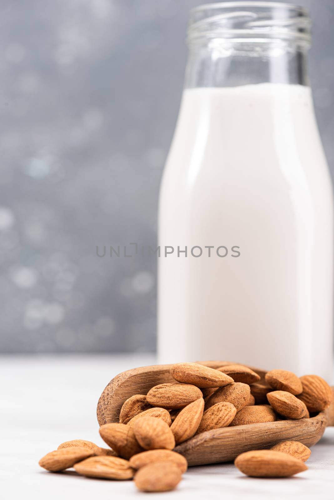 Almond Milk. Alternative Non Dairy Oraganic Milk. Plant Based Fo by merc67