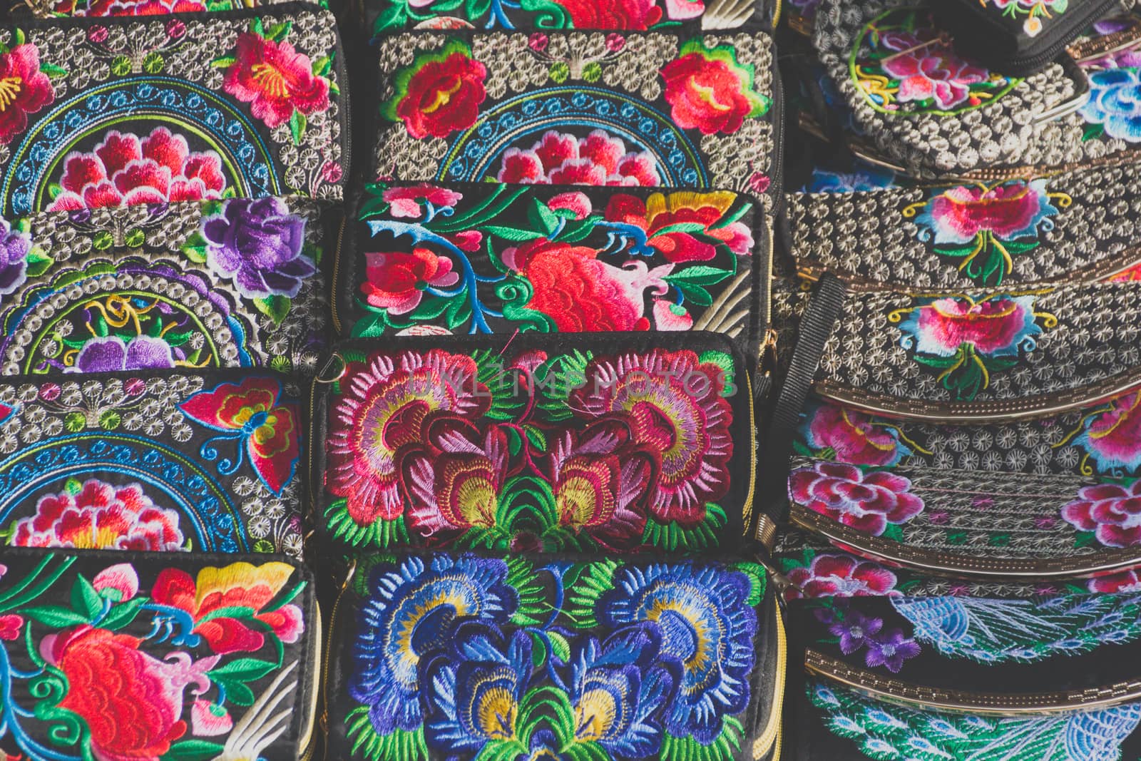 Oaxaca, Oaxaca / Mexico - 21/7/2018: Detail of some textile indigenous products from Oaxaca Mexico