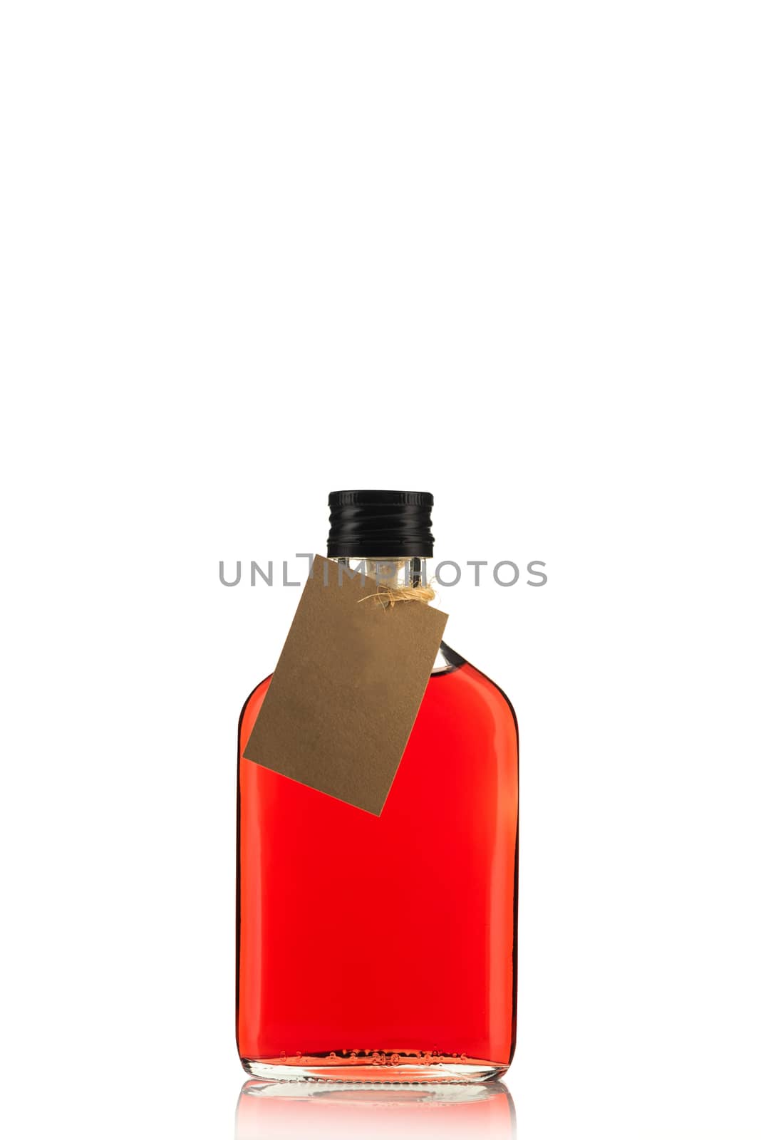 Bottle of Herbal Tincture or Alcohol Liqour Isolated on White Ba by merc67
