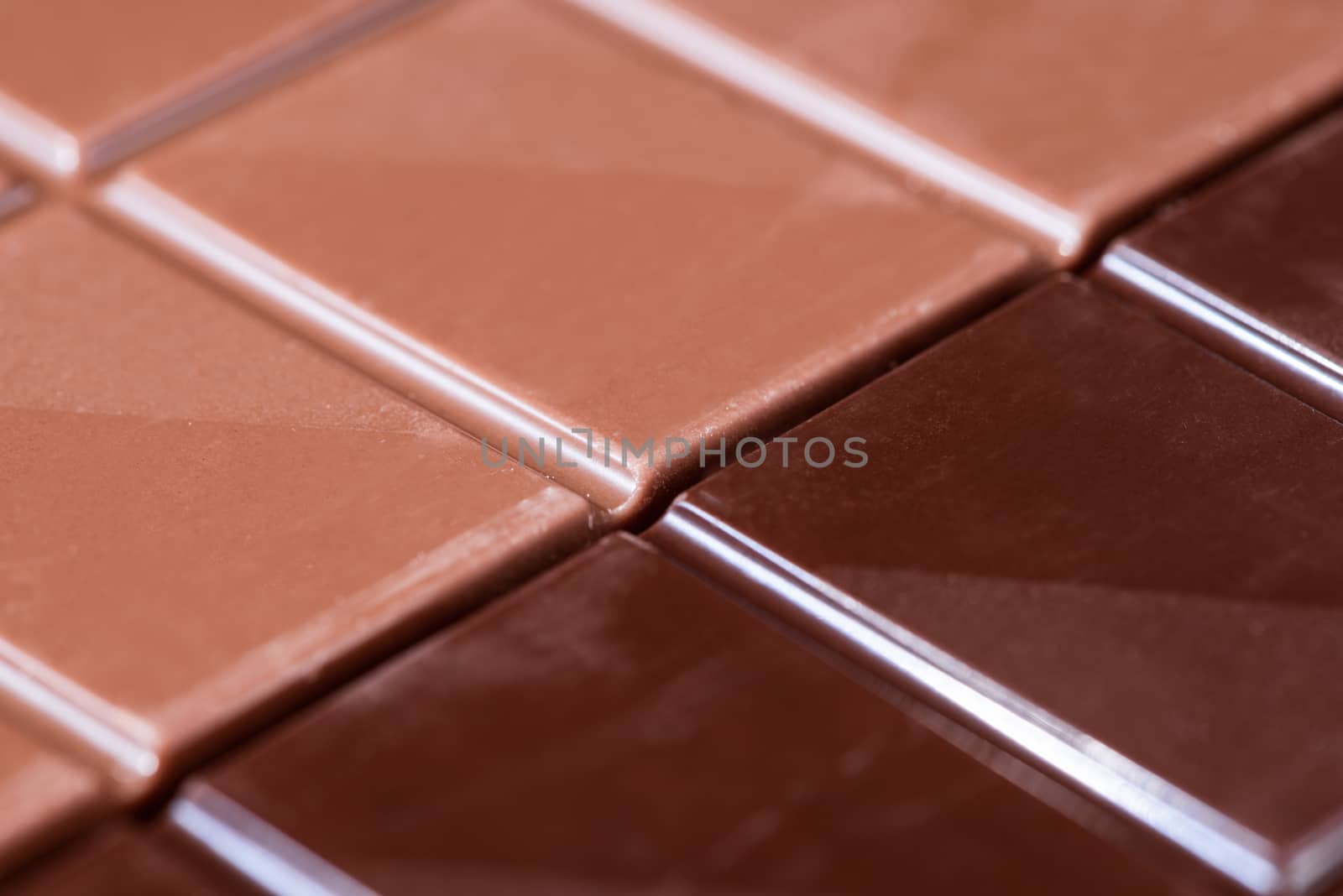 Chocolate Bar. Closeup Detail View. Top Down. Full Frame Background.