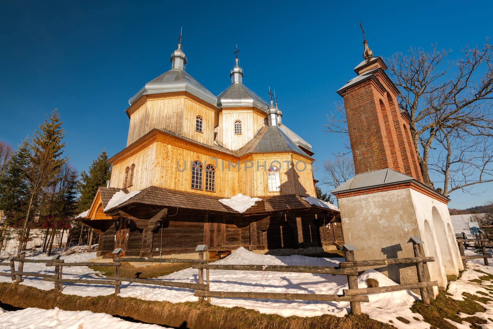 Exterior of Bystre Wooden Orthodox Church.  Bieszczady Architect by merc67