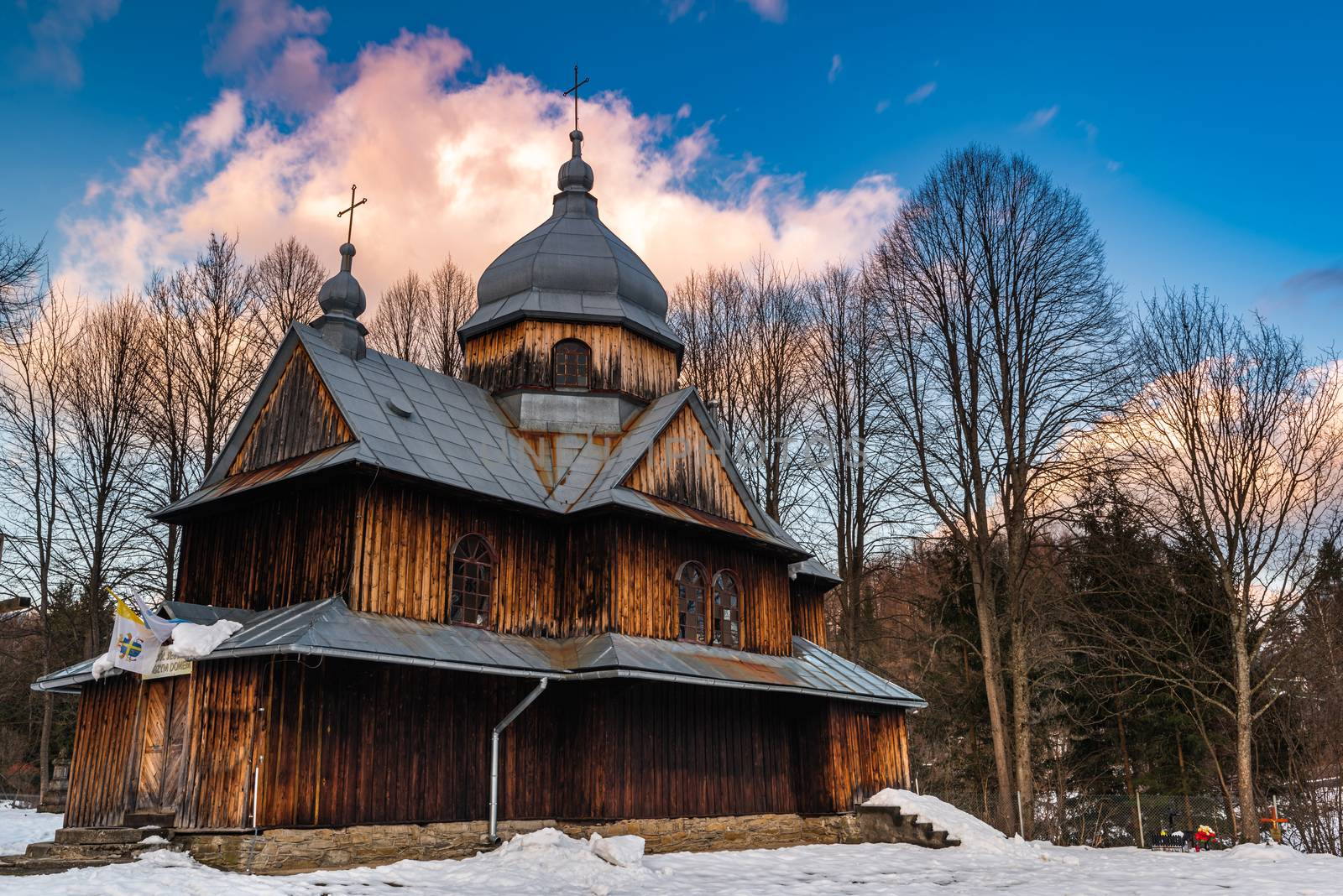 St. Nicholas Orthodox Church in Chmiel. Carpathian Mountains and by merc67