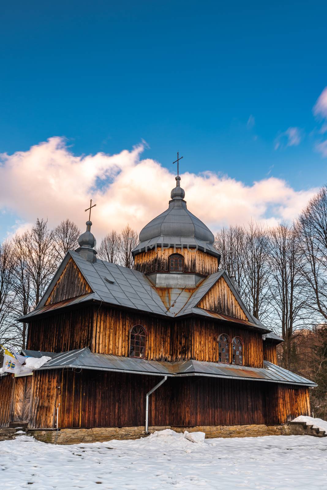 St. Nicholas Orthodox Church in Chmiel. Carpathian Mountains and by merc67