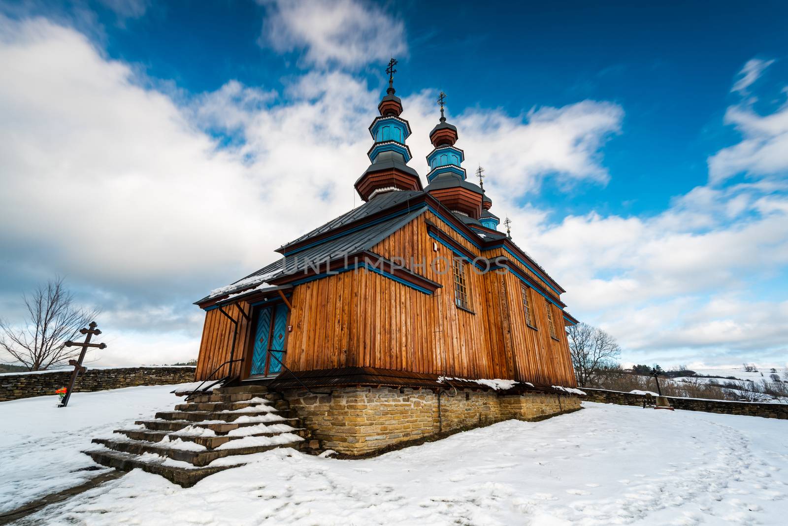 Exterior of Komancza Wooden Orthodox Church.  Bieszczady Archite by merc67