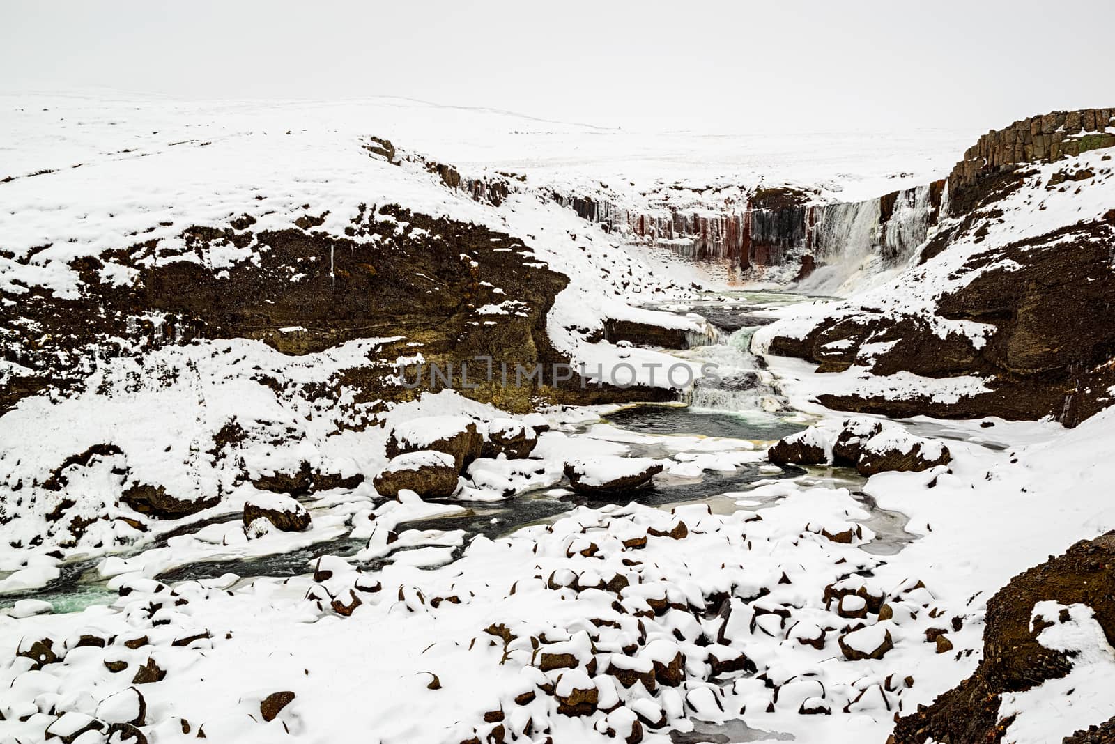 Snaedufoss waterfall, Iceland by LuigiMorbidelli