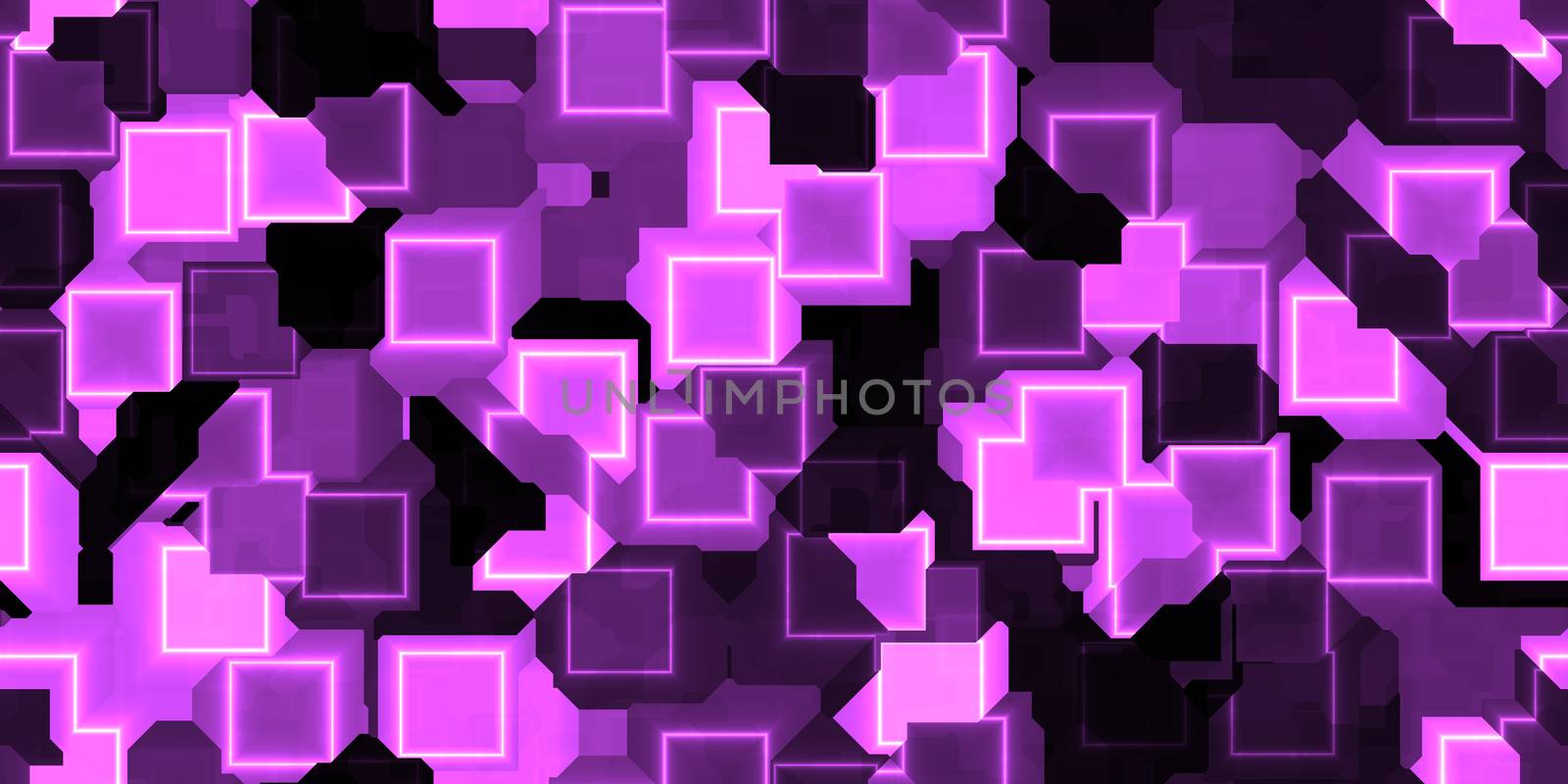 Lilac seamless Cyber Glow Neon Squares Pattern Background Textur by sanches812