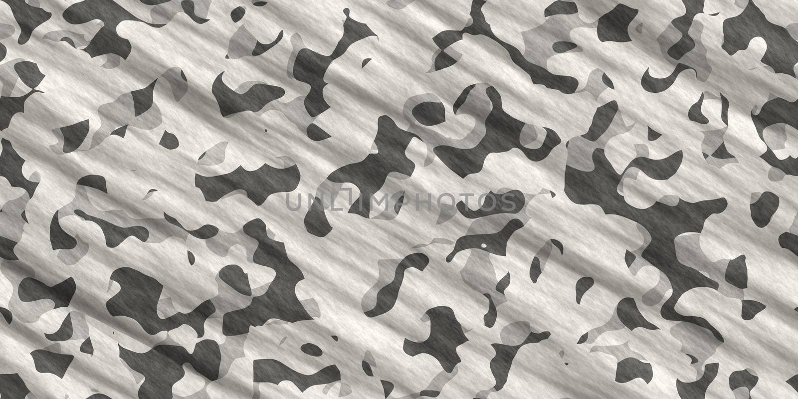 Black & White Army Camouflage Background. Military Uniform Clothing Texture. Seamless Combat Uniform.