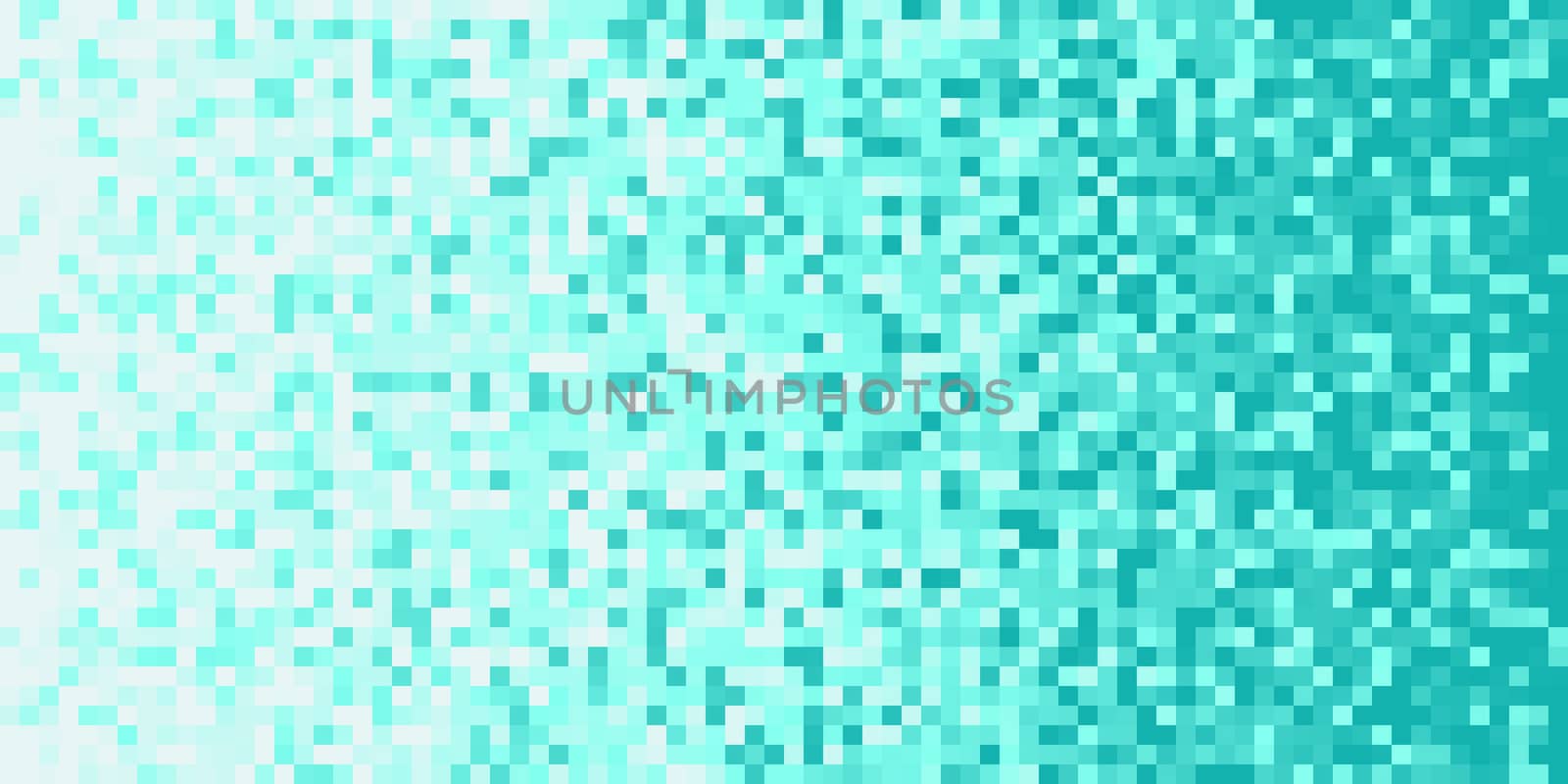 Sky Blue Seamless Pixilated Gradient Background. Mosaic Pixel Art Texture. Horizontal Pixel Gradient Backdrop. by sanches812
