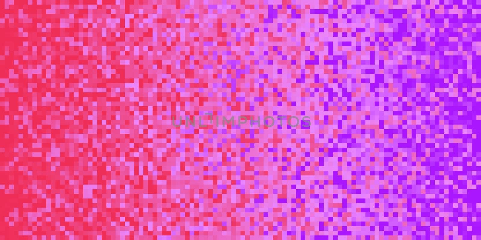 Red Lilac Violet Seamless Pixilated Gradient Background. Mosaic Pixel Art Texture. Horizontal Pixel Gradient Backdrop.