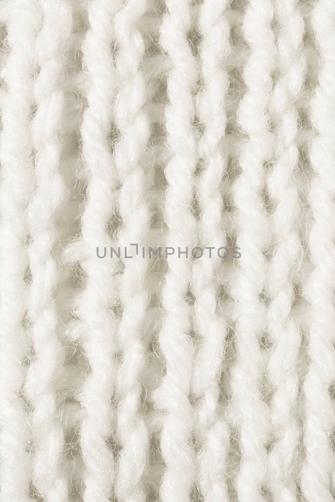 White Wool Knitting Texture. Vertical Across Weaving Crochet Det by sanches812