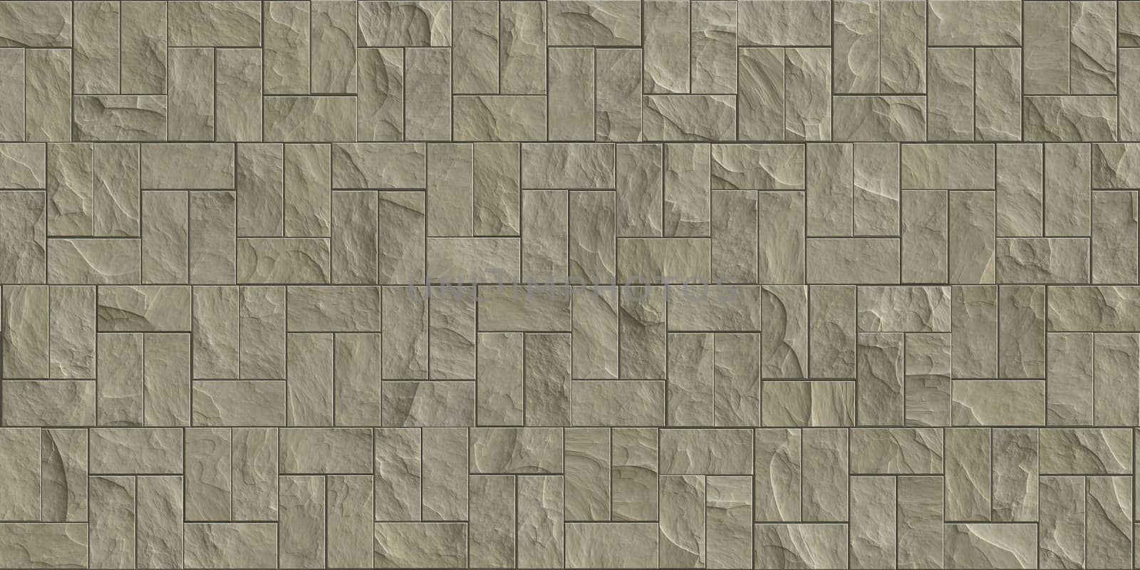 Beige outdoor stone cladding seamless surface. Stone tiles facing house wall.