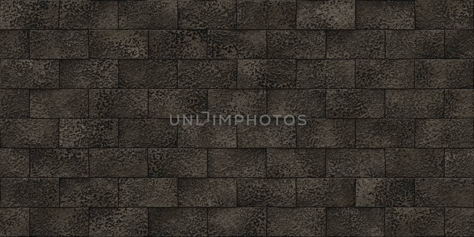 Dark Brown Seamless Stone Block Wall Texture. Building Facade Background. Exterior Architecture Decorative House Facing.