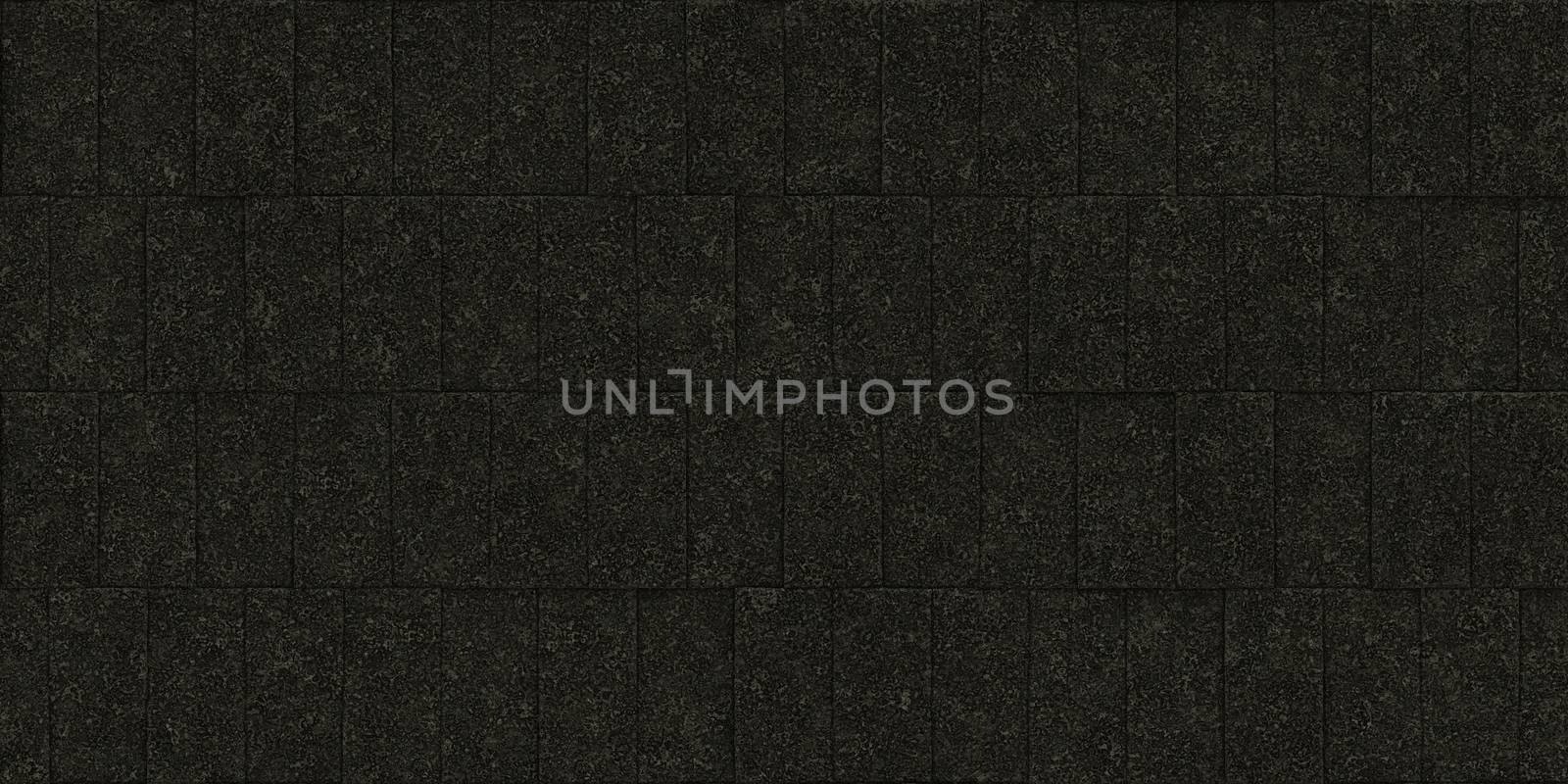 Black Seamless Stone Block Wall Texture. Building Facade Background. Exterior Architecture Decorative House Facing.