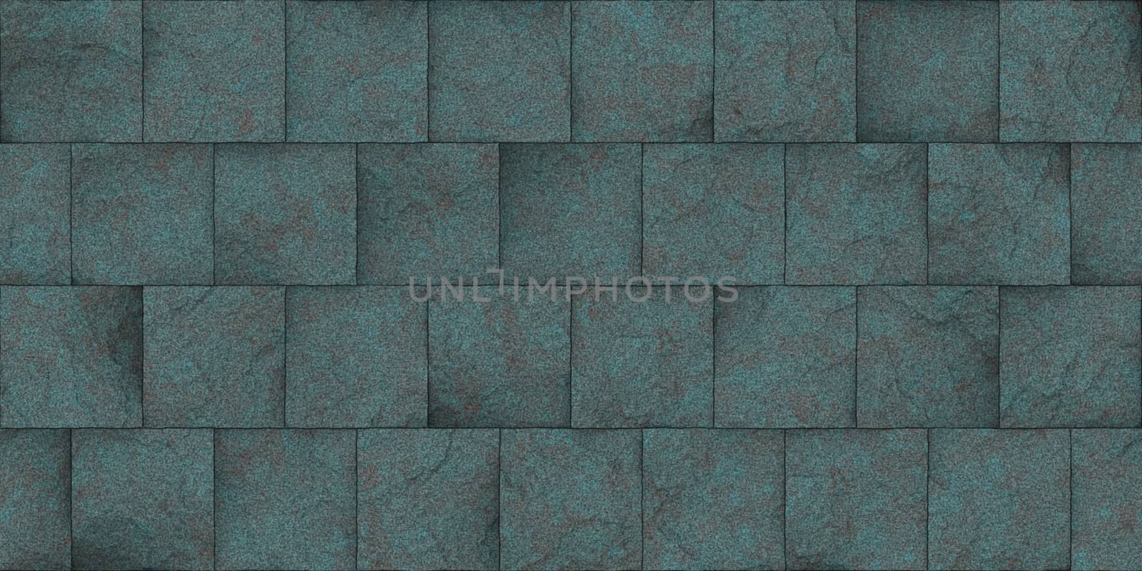 Grey Blue Seamless Square Stone Block Wall Texture. Building Facade Background. Exterior Architecture Decorative House Facing.