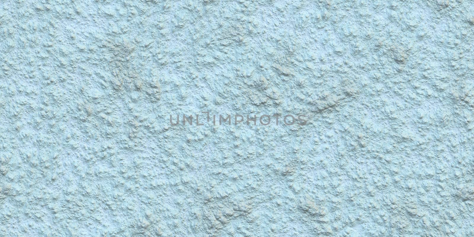 Sky Blue Seamless Spray Plaster Texture. Light Plastering White Wall Background. Decorative Building Exterior Backdrop.