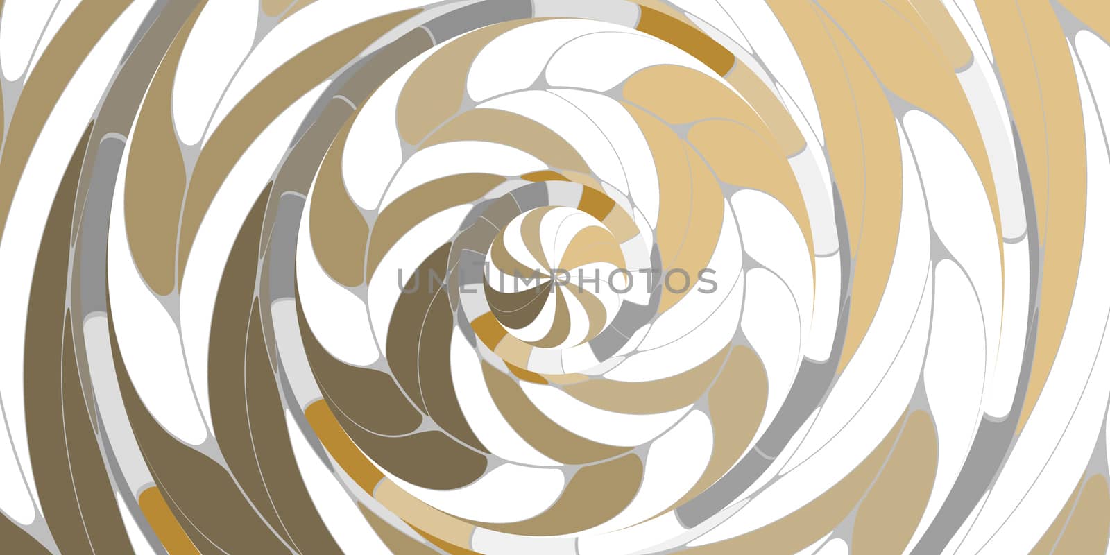 Beige Circles Art Action Background. Round Wheel Rhythm Backdrop. Center Concept.