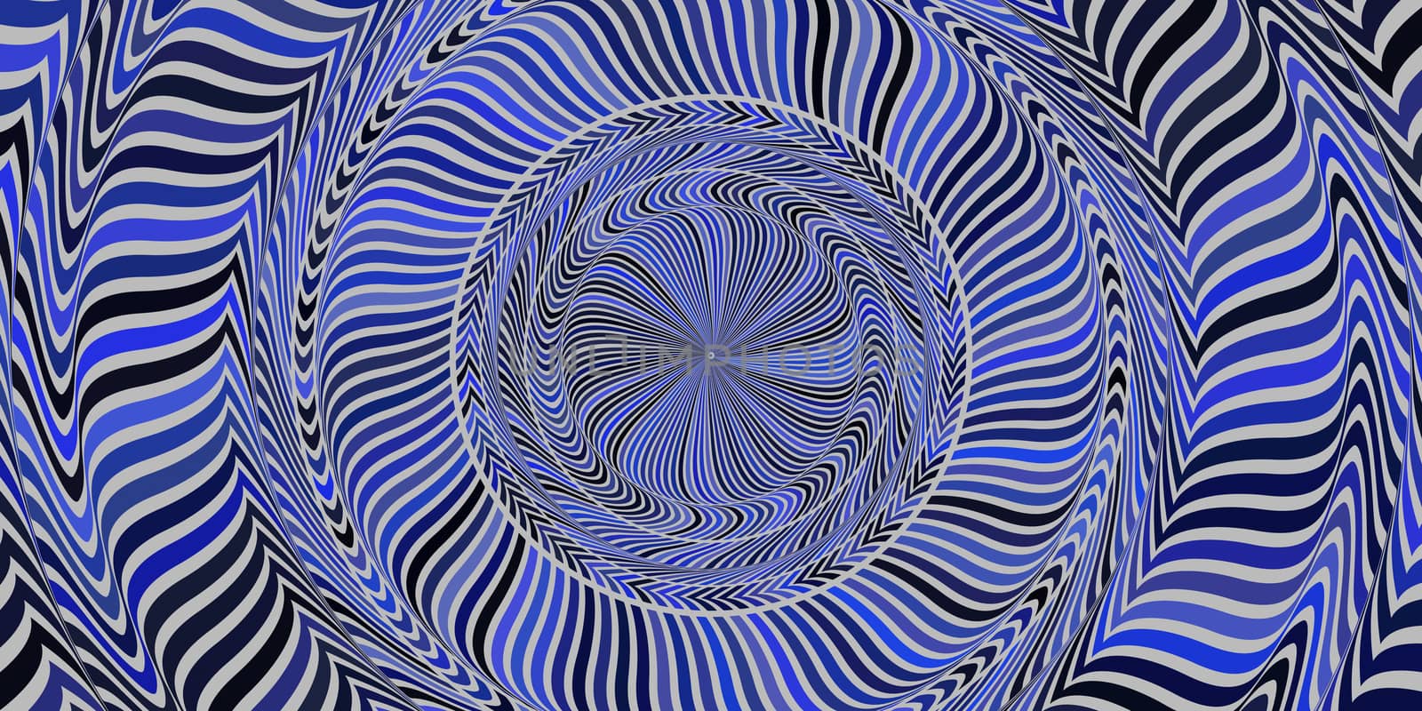 Blue Circles Art Action Background. Round Wheel Rhythm Backdrop. Center Concept.