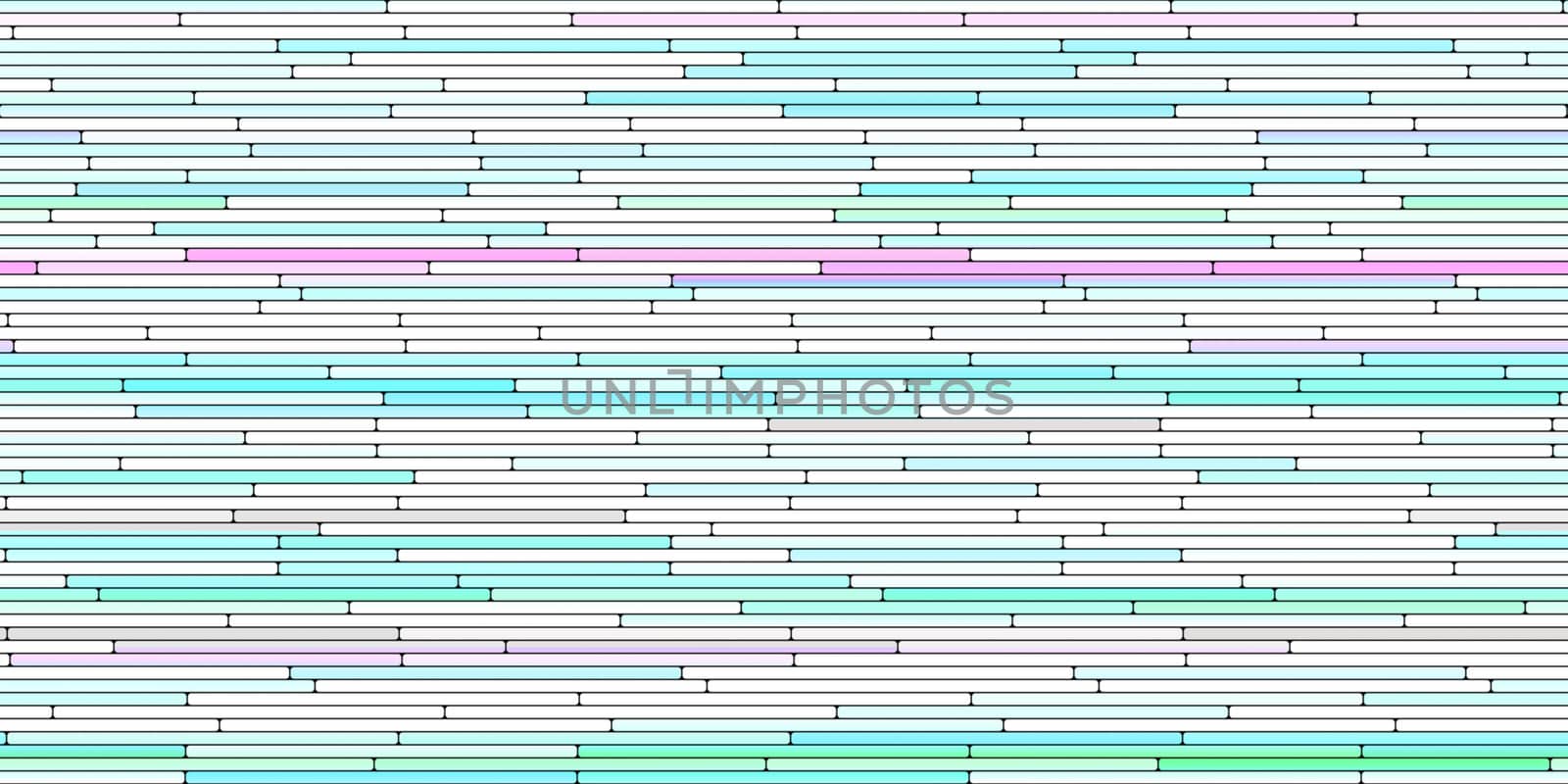 Blue Pink Random Line Sections Background. Colorful Along Segments Texture. Abstract Color Layered Horizontal Cells. by sanches812