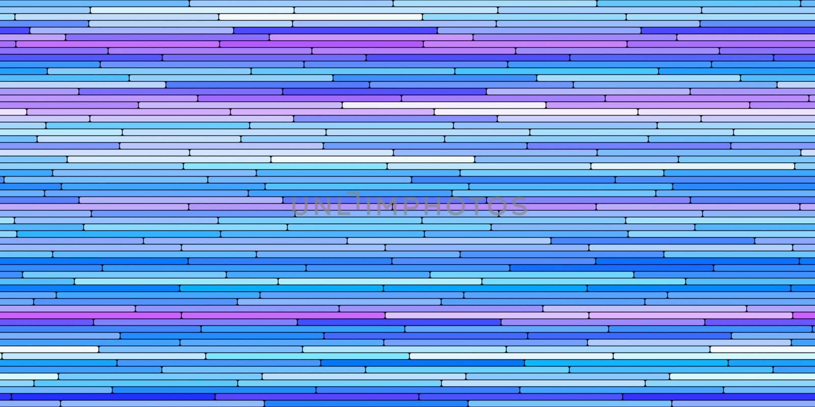 Blue Purple Random Line Sections Background. Colorful Along Segments Texture. Abstract Color Layered Horizontal Cells.