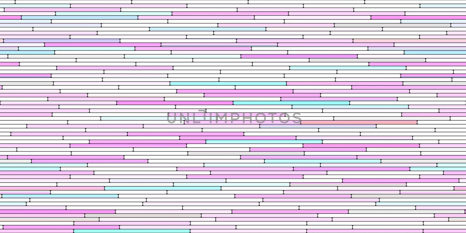 Light Pink Random Line Sections Background. Colorful Along Segments Texture. Abstract Color Layered Horizontal Cells.