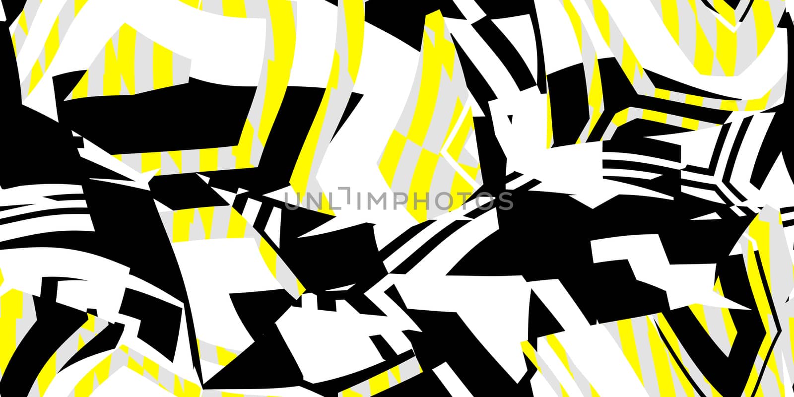 Yellow Seamless Prickly Scraps Background. Sharp Angular Shapes on Monochrome Texture. Prickly Contrast Ragged Flaps Backdrop. by sanches812