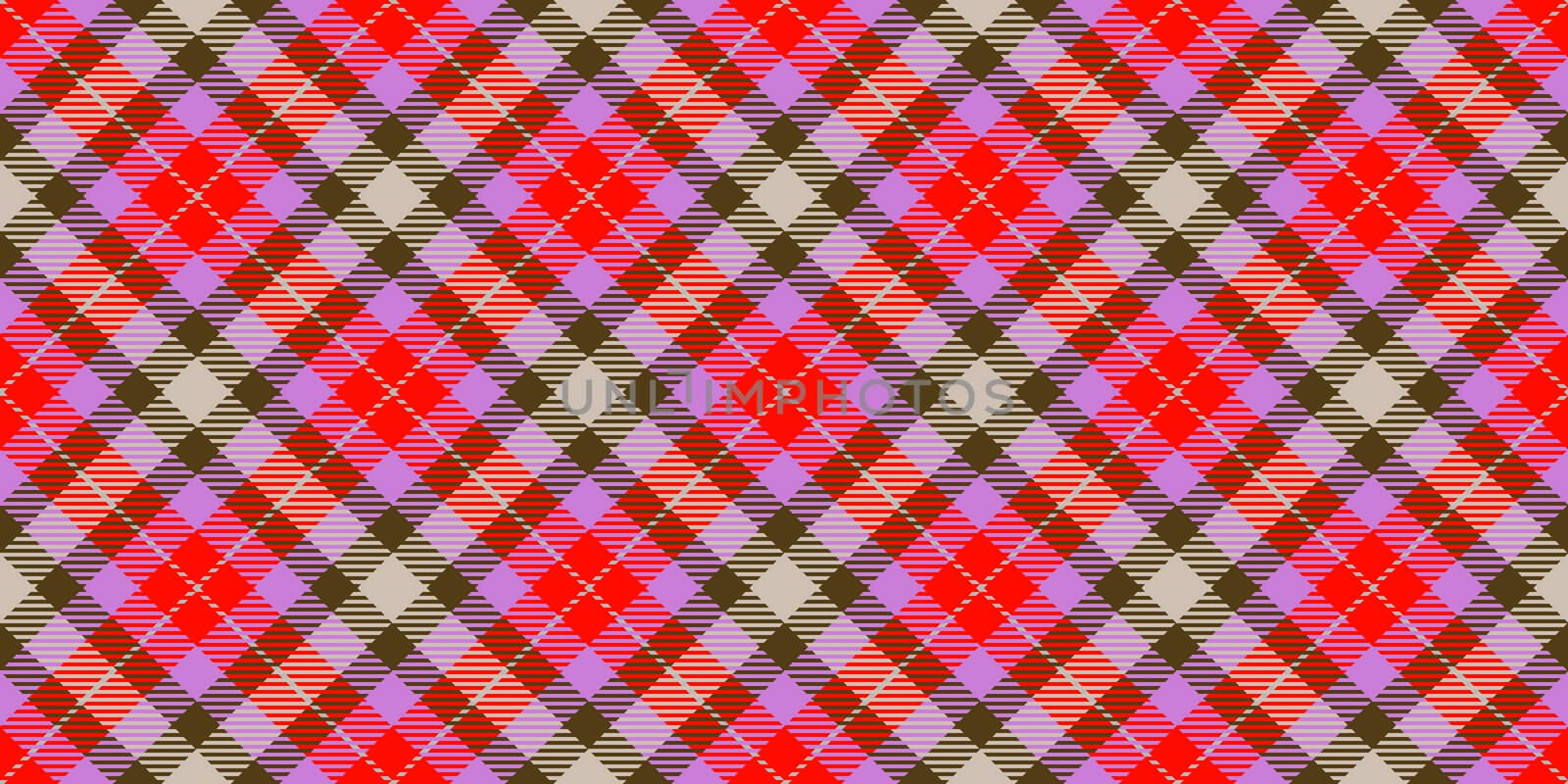 Red Seamless Checkered Rhombuses Pattern. Plaid Rug Background. Tartan Texture.