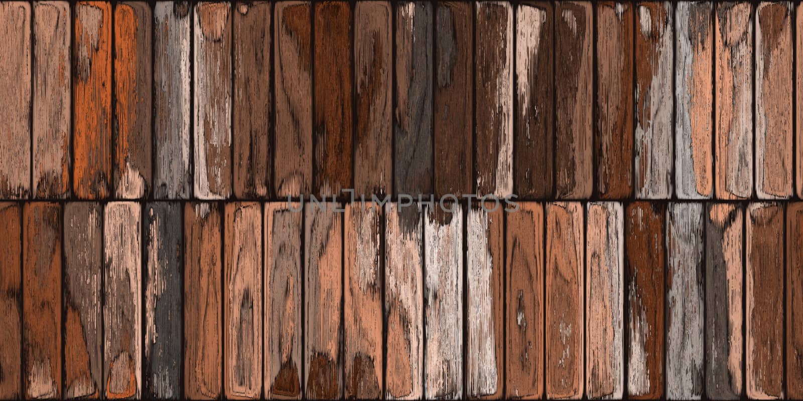 Colored Old Painted Planks Background. Vintage Rough Wooden Paint Backdrop.