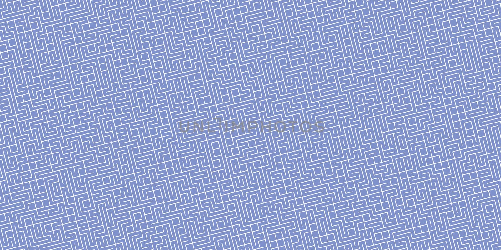 Indigo Seamless Outline Labyrinth Background. Maze Path Puzzle Concept. Difficulty Logical Mind Creativity Abstraction.