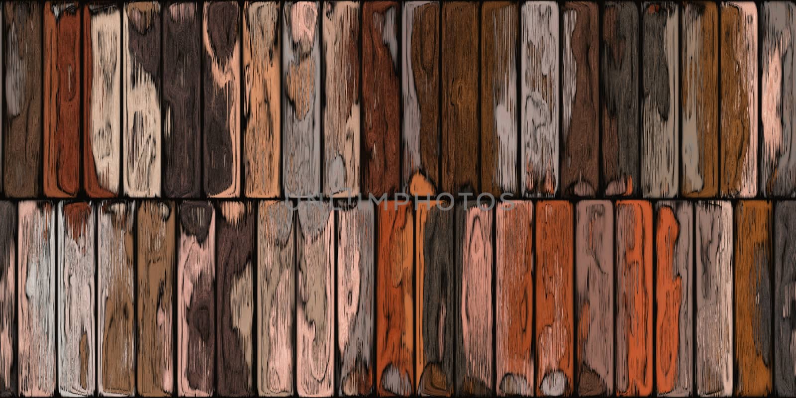 Colored Old Painted Planks Background. Weathered Wood Board Panel Texture.
