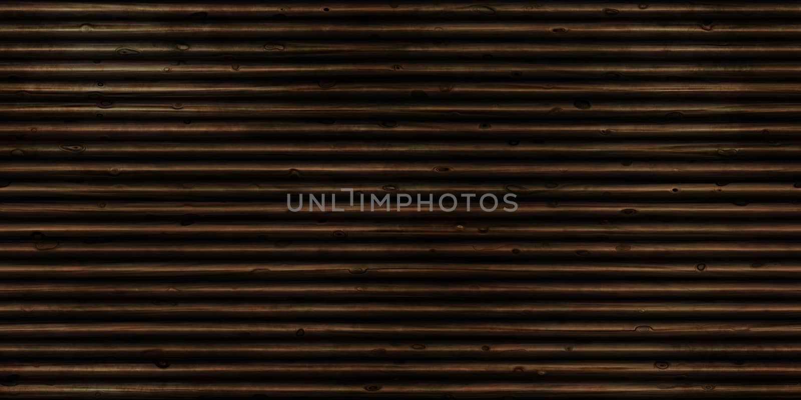 Seamless Dark Logs Wall Background. External Wood Surface Texture. Natural Trees Backdrop. 3D Rendering. 3D Illustration. by sanches812